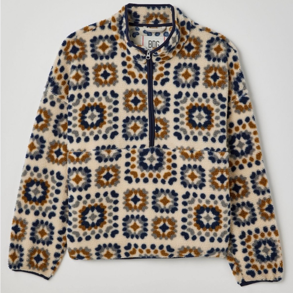 BDG Yosemite Half-Zip Pile Fleece Sweatshirt